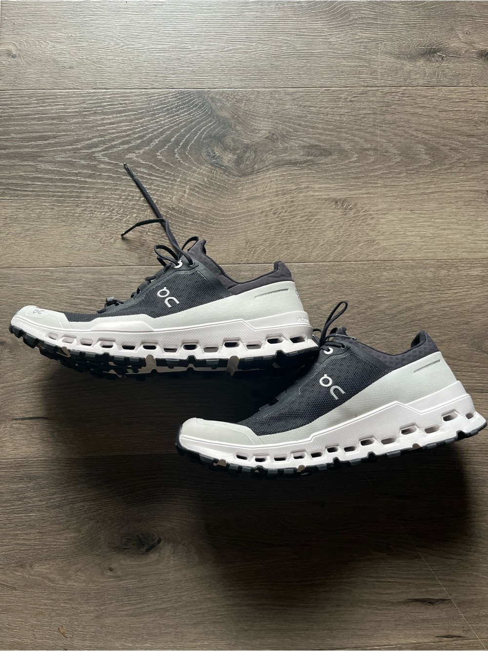 On Running Women's Black and White Cloudmonster Sneakers